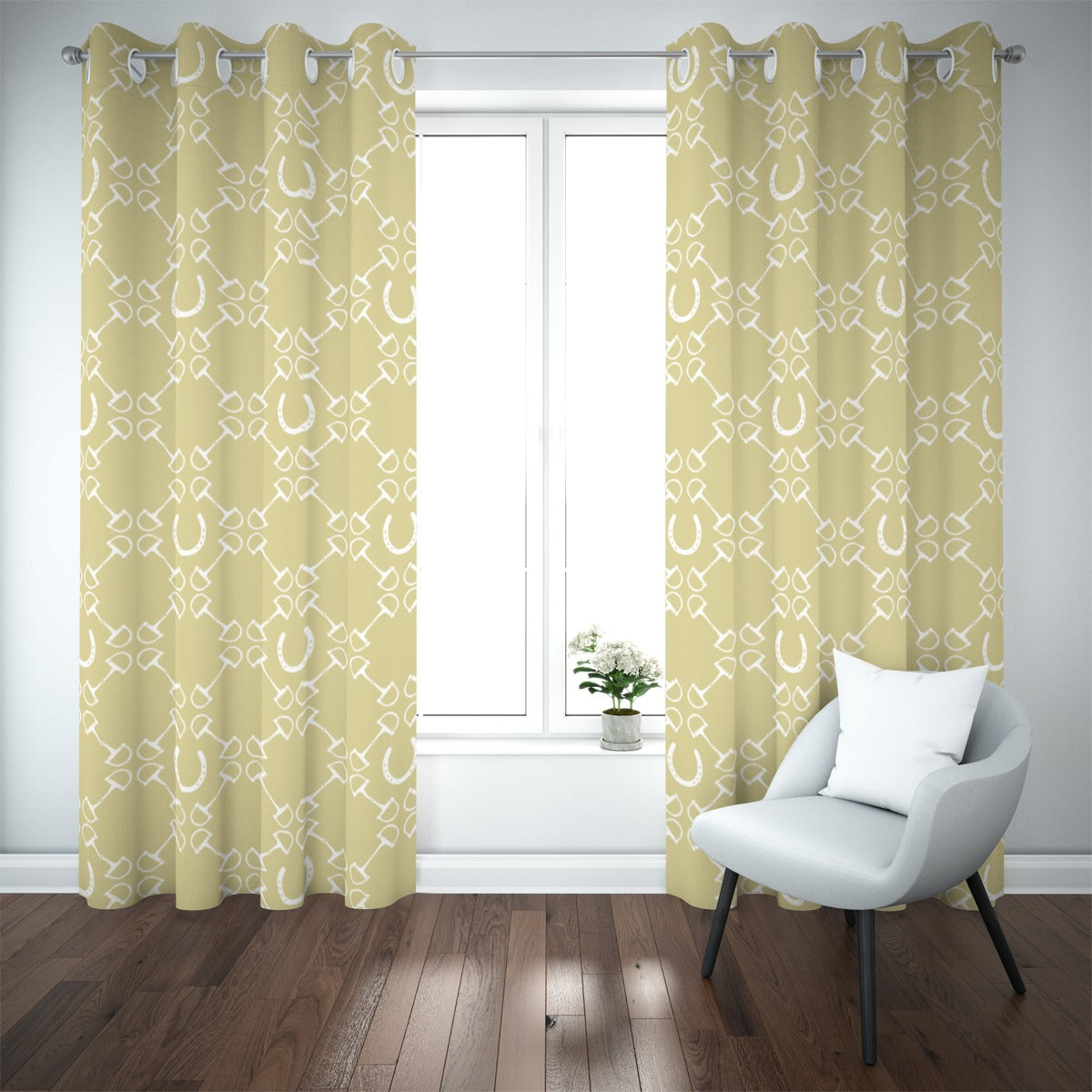 Pattern Window Curtain - Yellow Iris