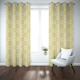 Pattern Window Curtain - Yellow Iris