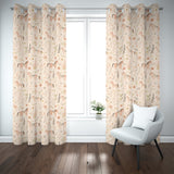 Floral Horses Blackout Curtains (Beige)