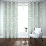 Floral Horses Blackout Curtains (Green)
