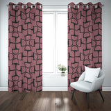 DRing Horse Bit Design Curtains (Maroon)