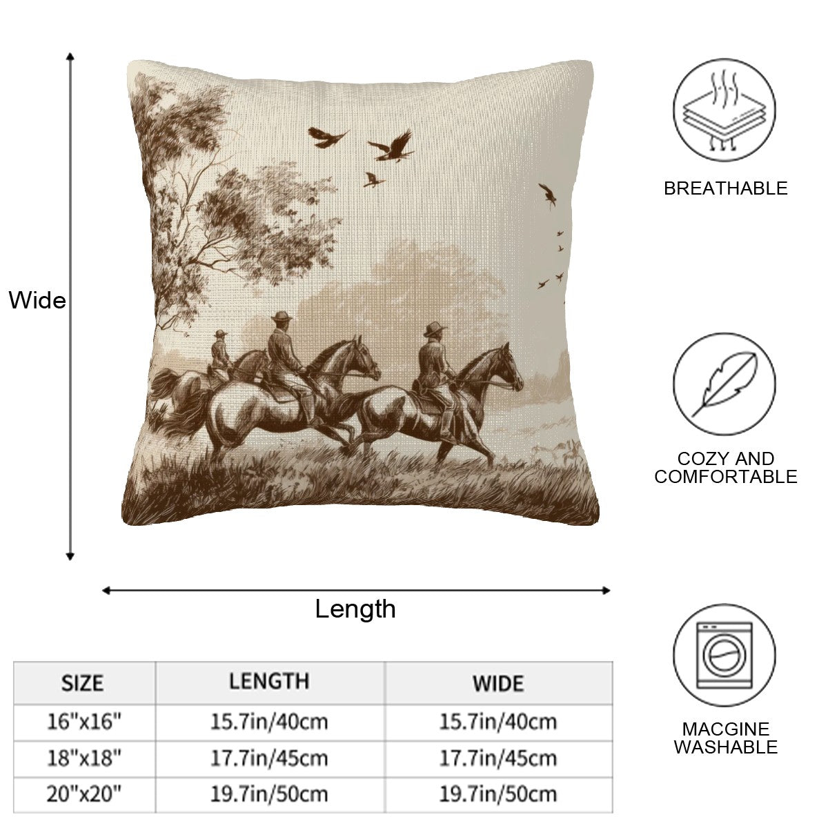 Hunting Spirit Throw Pillow Covers