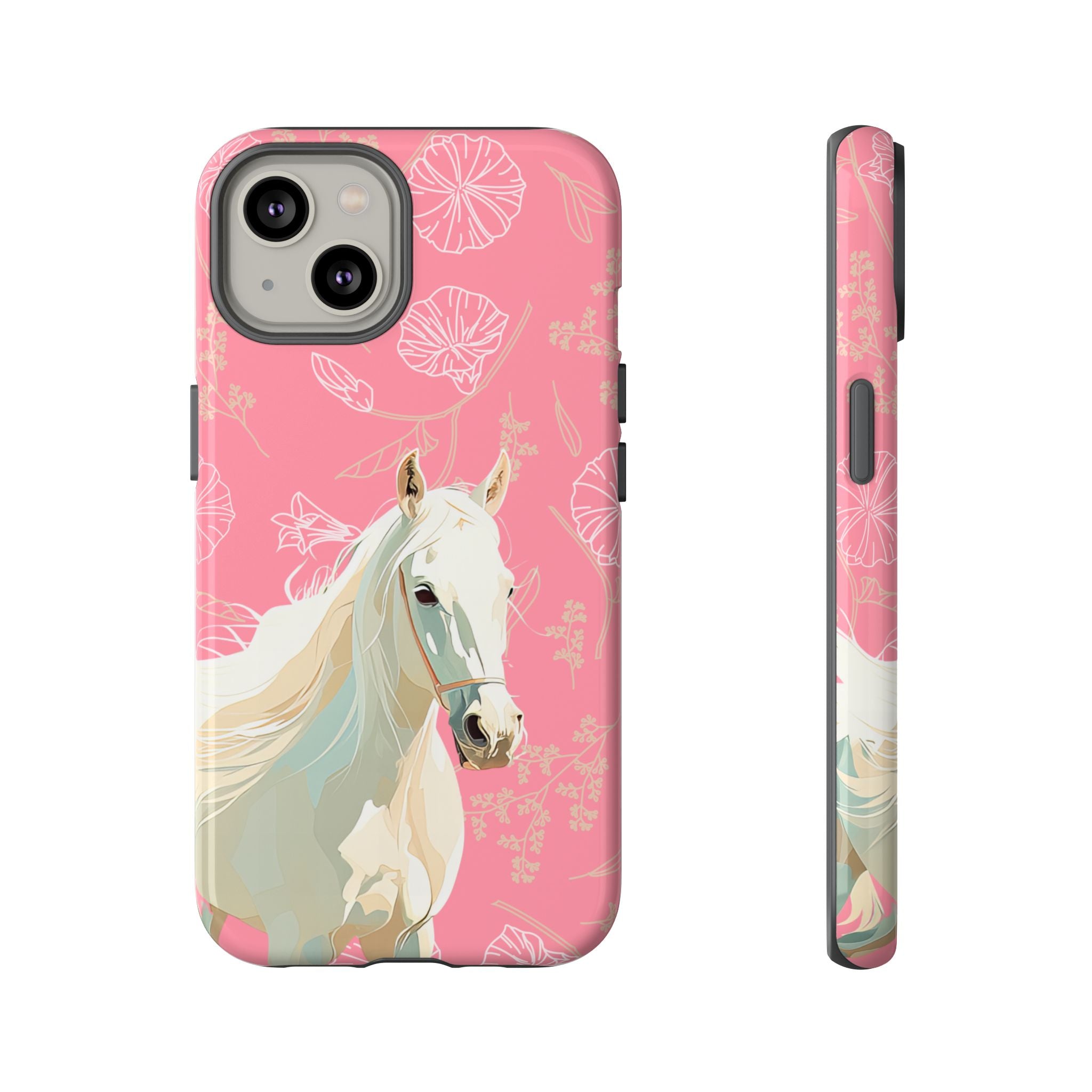 Pink Horse Design Phone Case
