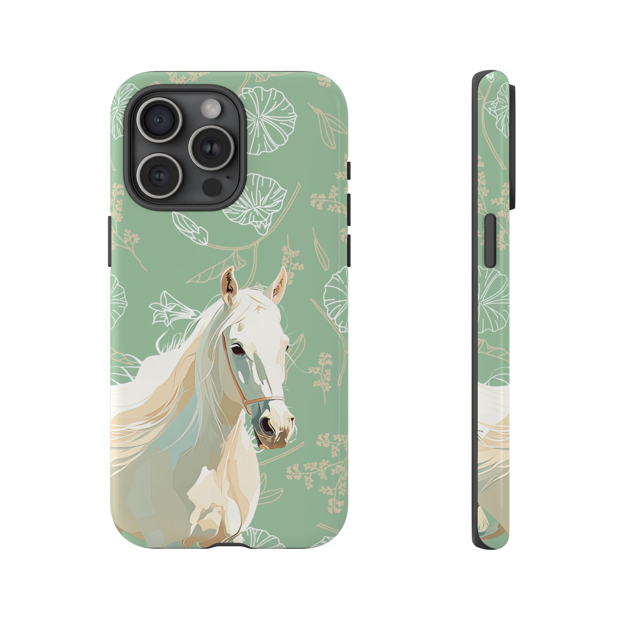 Pastel Green Horse Design Phone Case