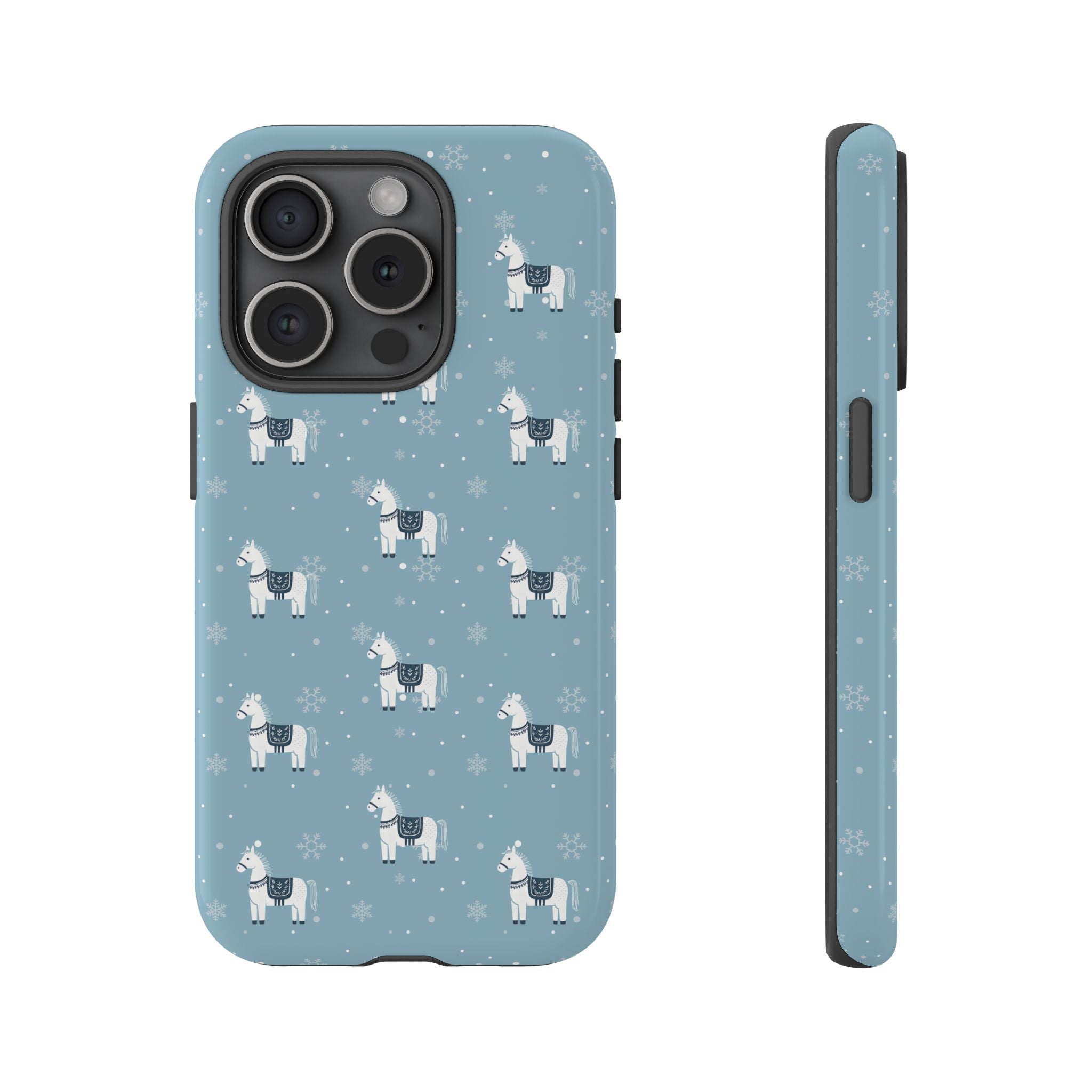 Horse Design Phone Case (Blue)
