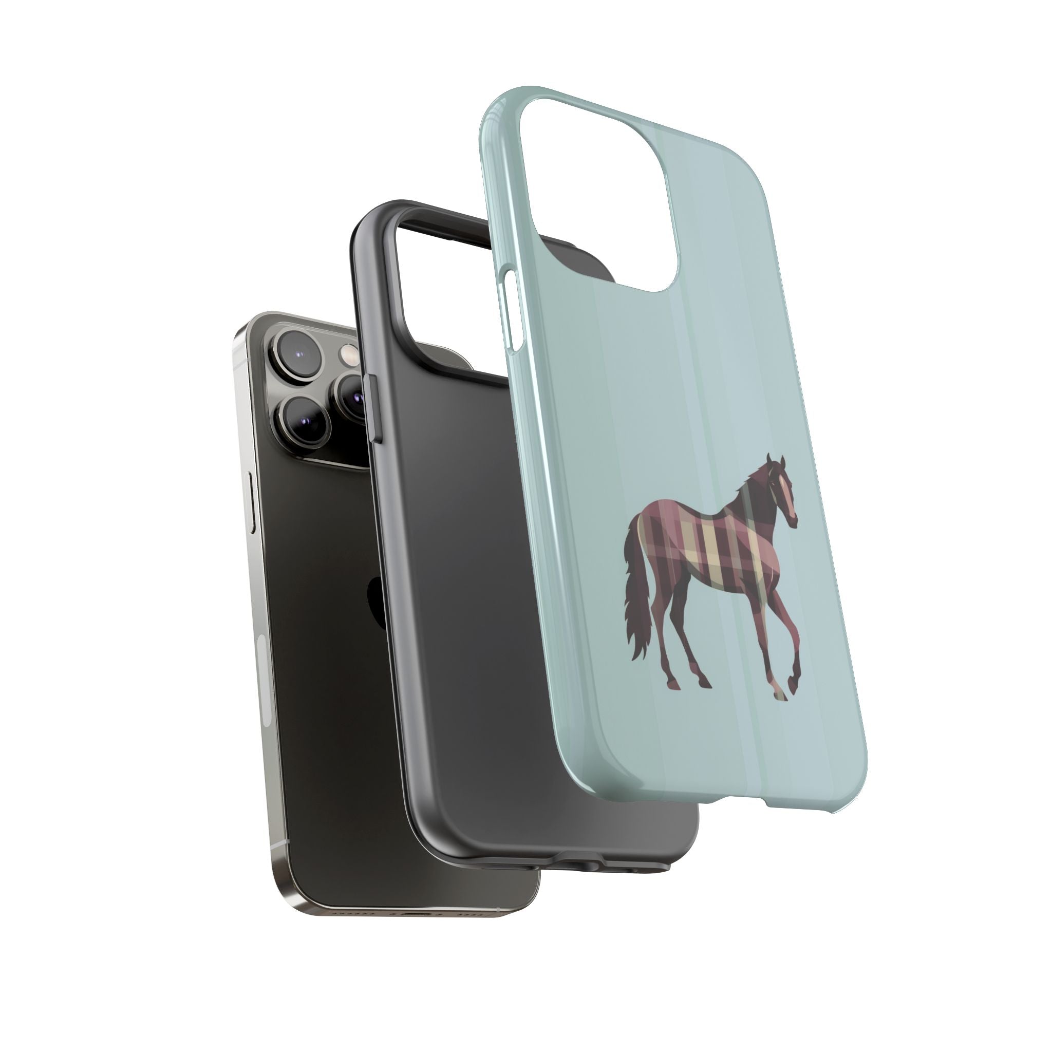 Middle Strip Phone Case (Light Blue)