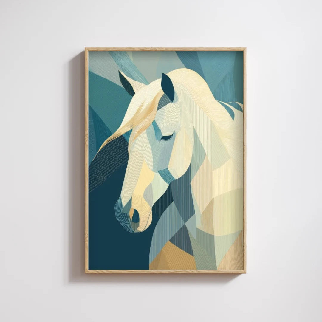 Azure Contour - Wooden Framed Poster