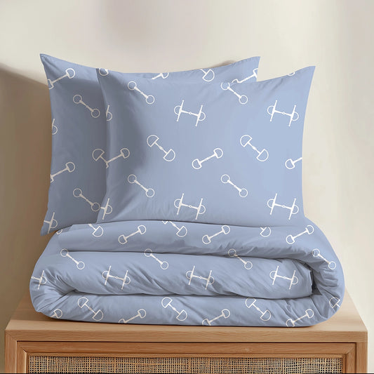 Common Four Horse Bit Duvet Set | Made to Order Bedding Set | Microfiber or Cotton | 3toRide