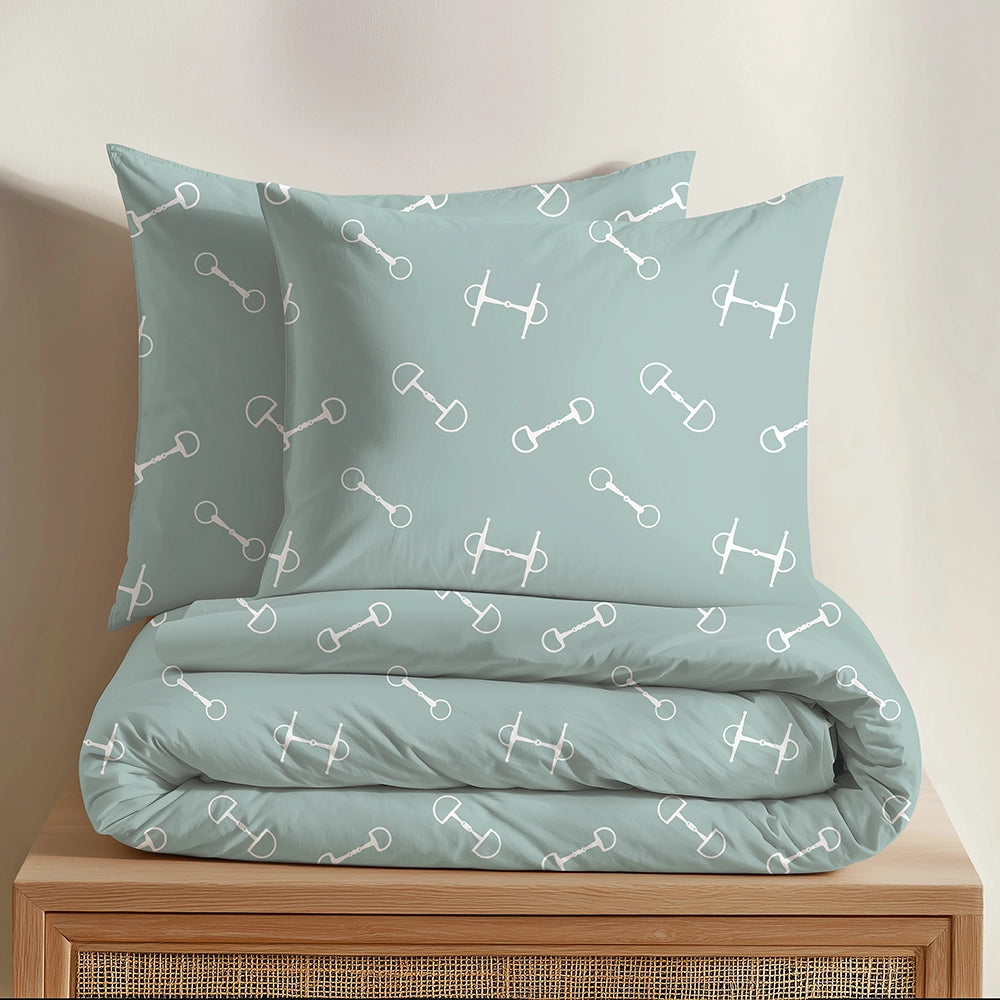 Common Four Horse Bit Duvet Set | Made to Order Bedding Set | Microfiber or Cotton | 3toRide
