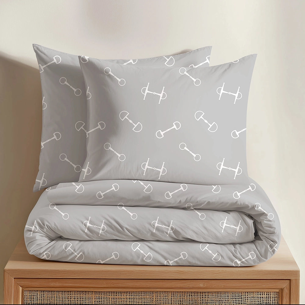 Common Four Horse Bit Duvet Set | Made to Order Bedding Set | Microfiber or Cotton | 3toRide