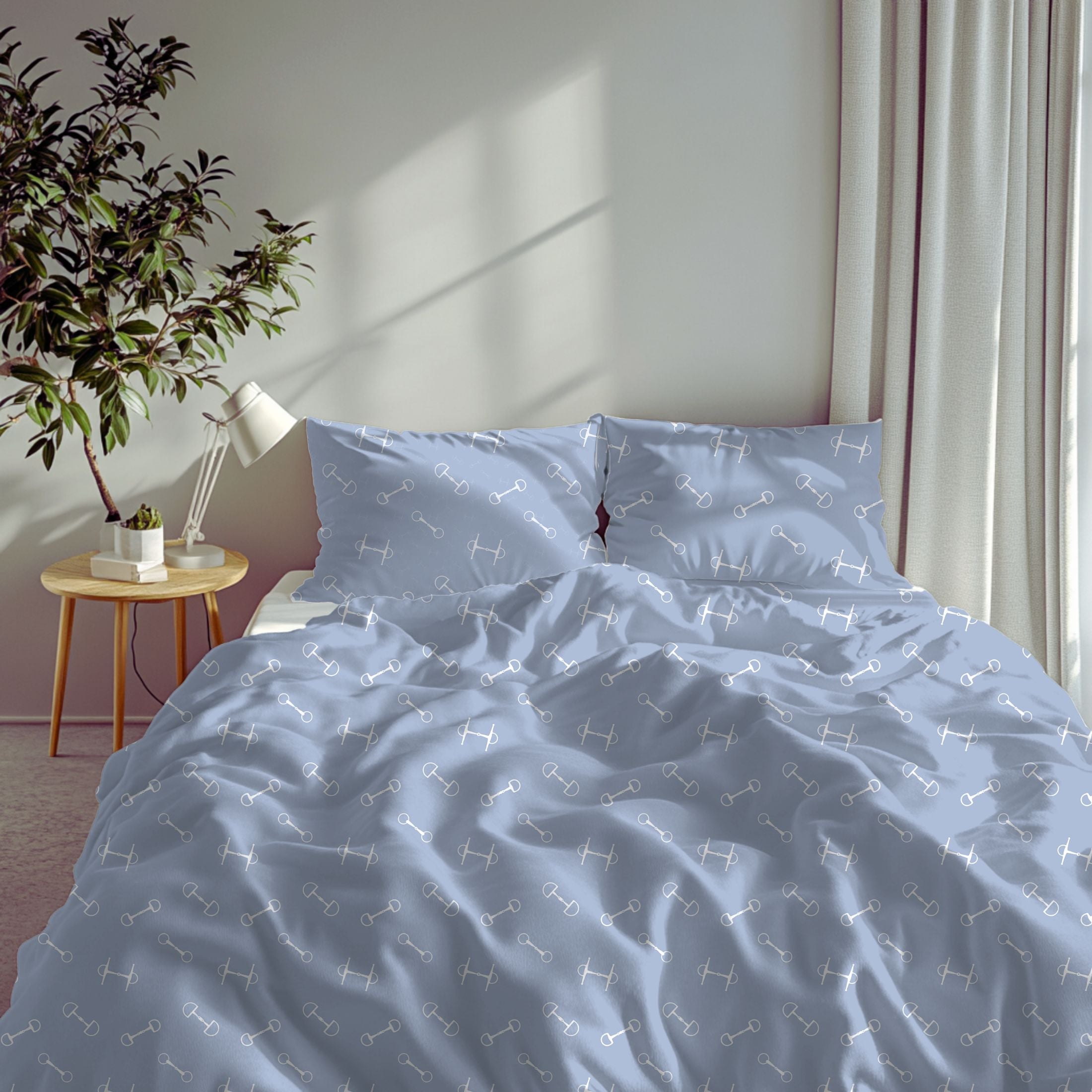 Common Four Horse Bit Duvet Set | Made to Order Bedding Set | Microfiber or Cotton | 3toRide