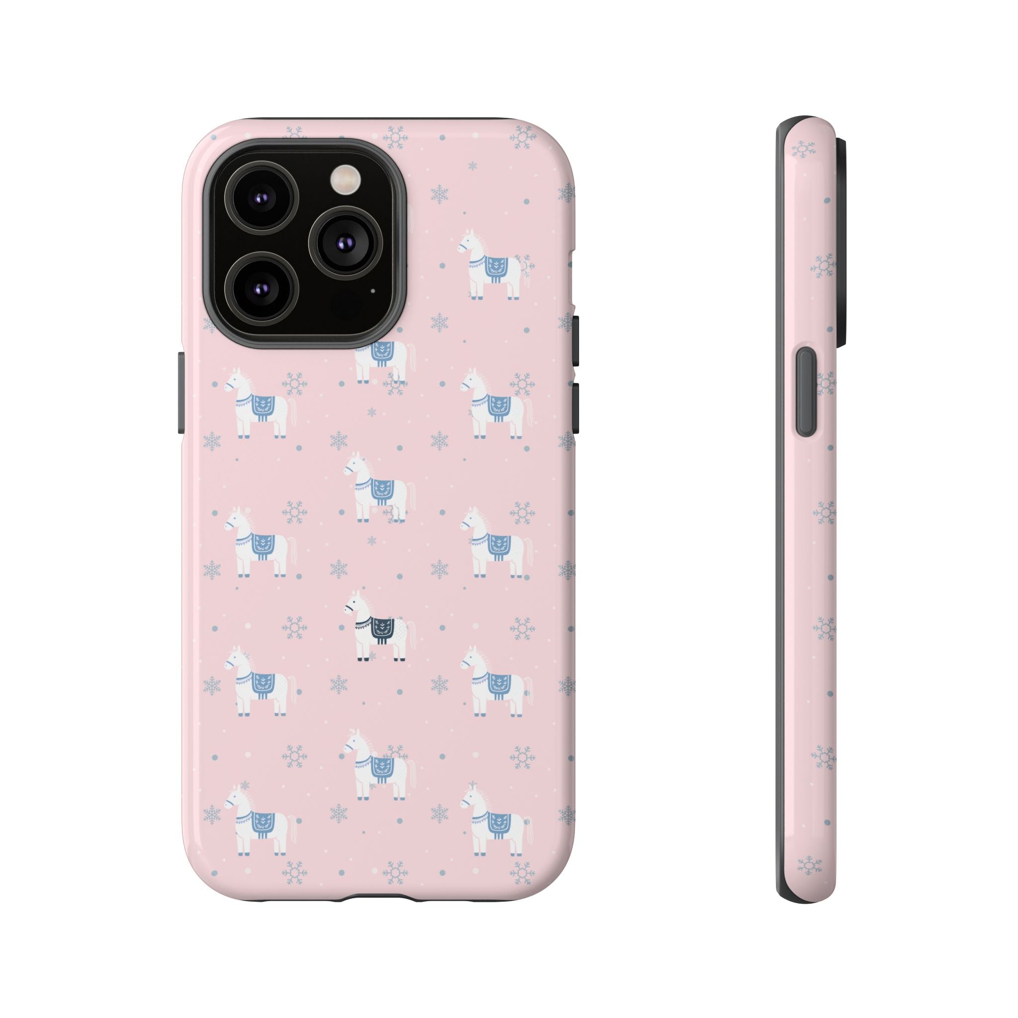 Horse Design Phone Case (Light Pink)