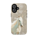 Floral Horse Design  Phone Case (Beige)
