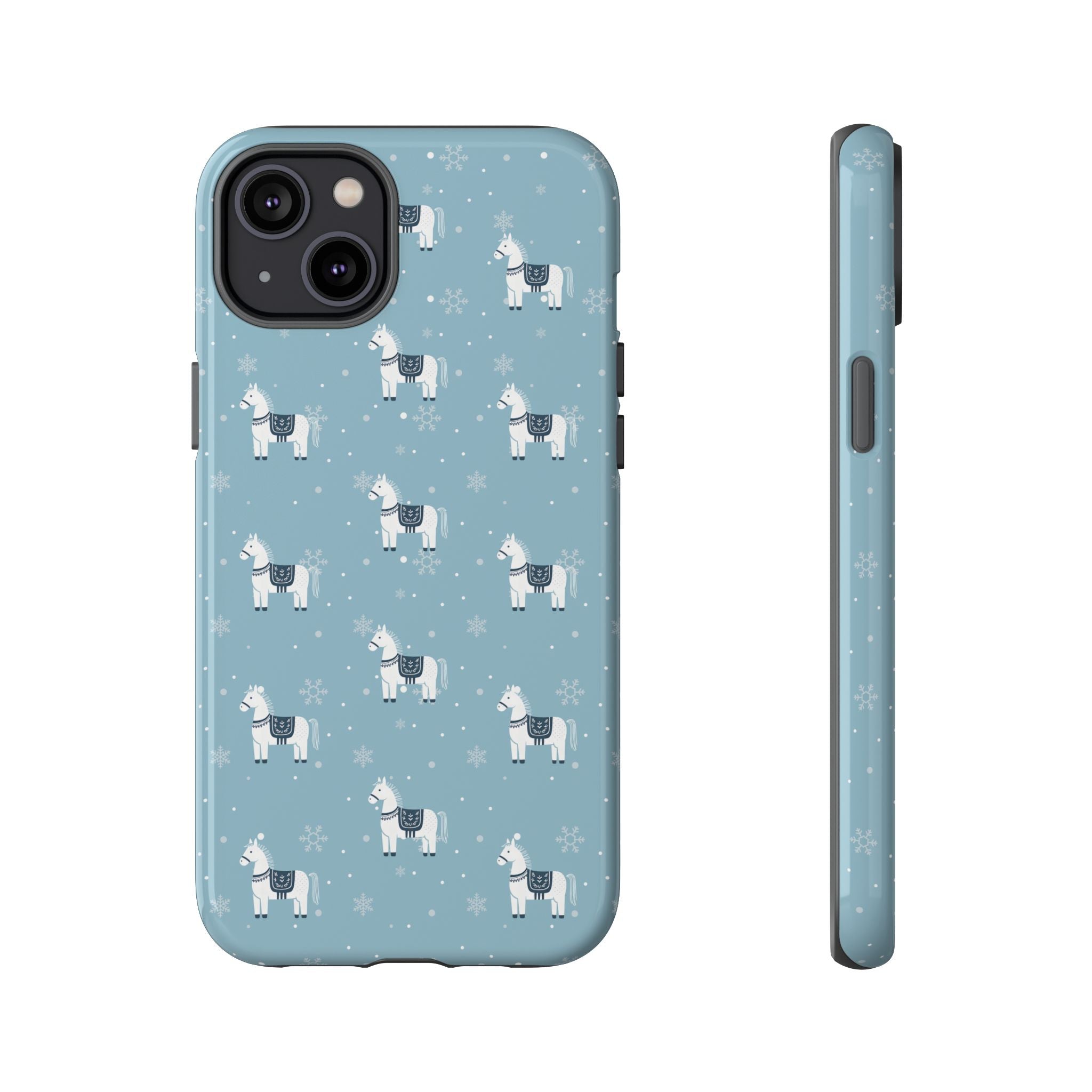 Horse Design Phone Case (Blue)