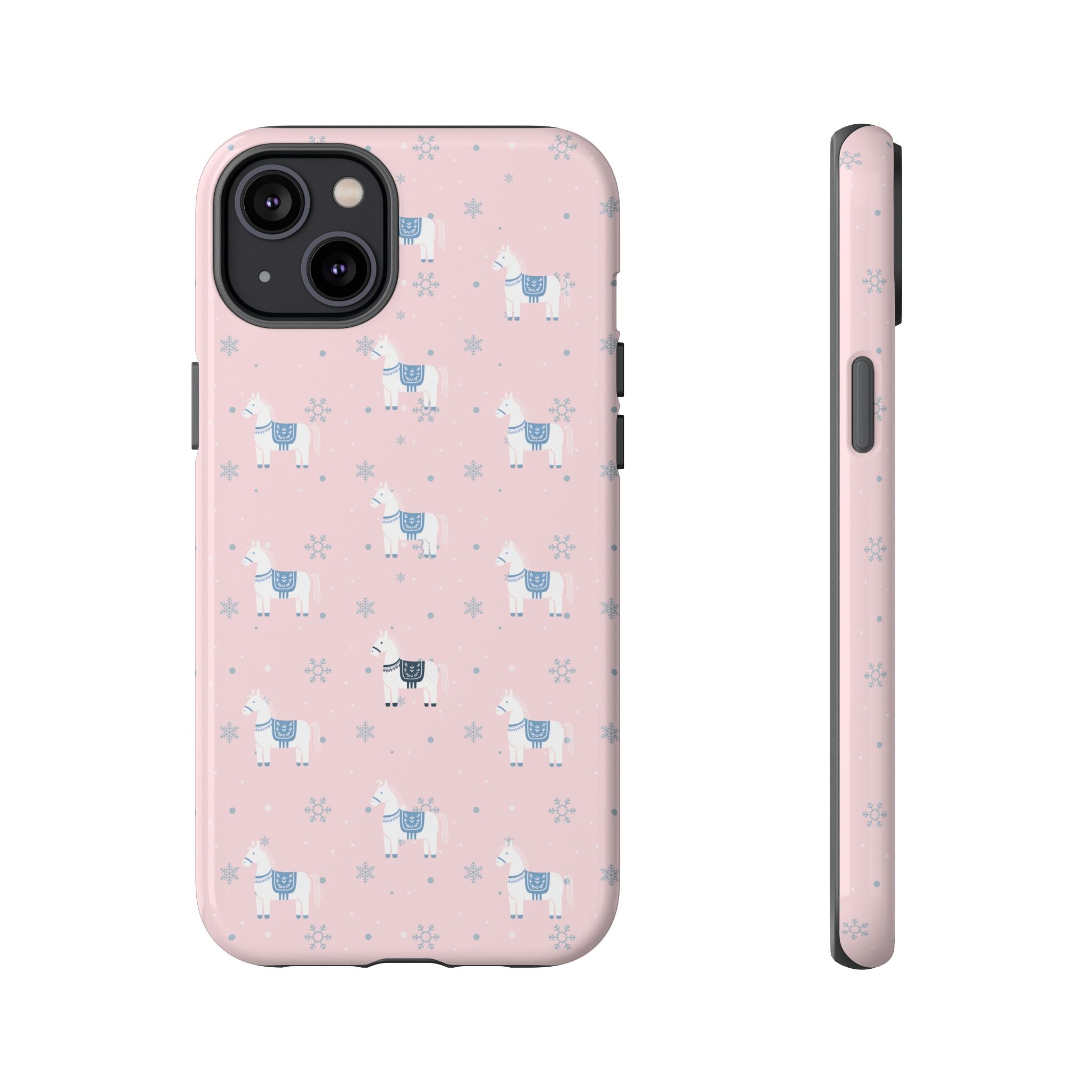 Horse Design Phone Case (Light Pink)