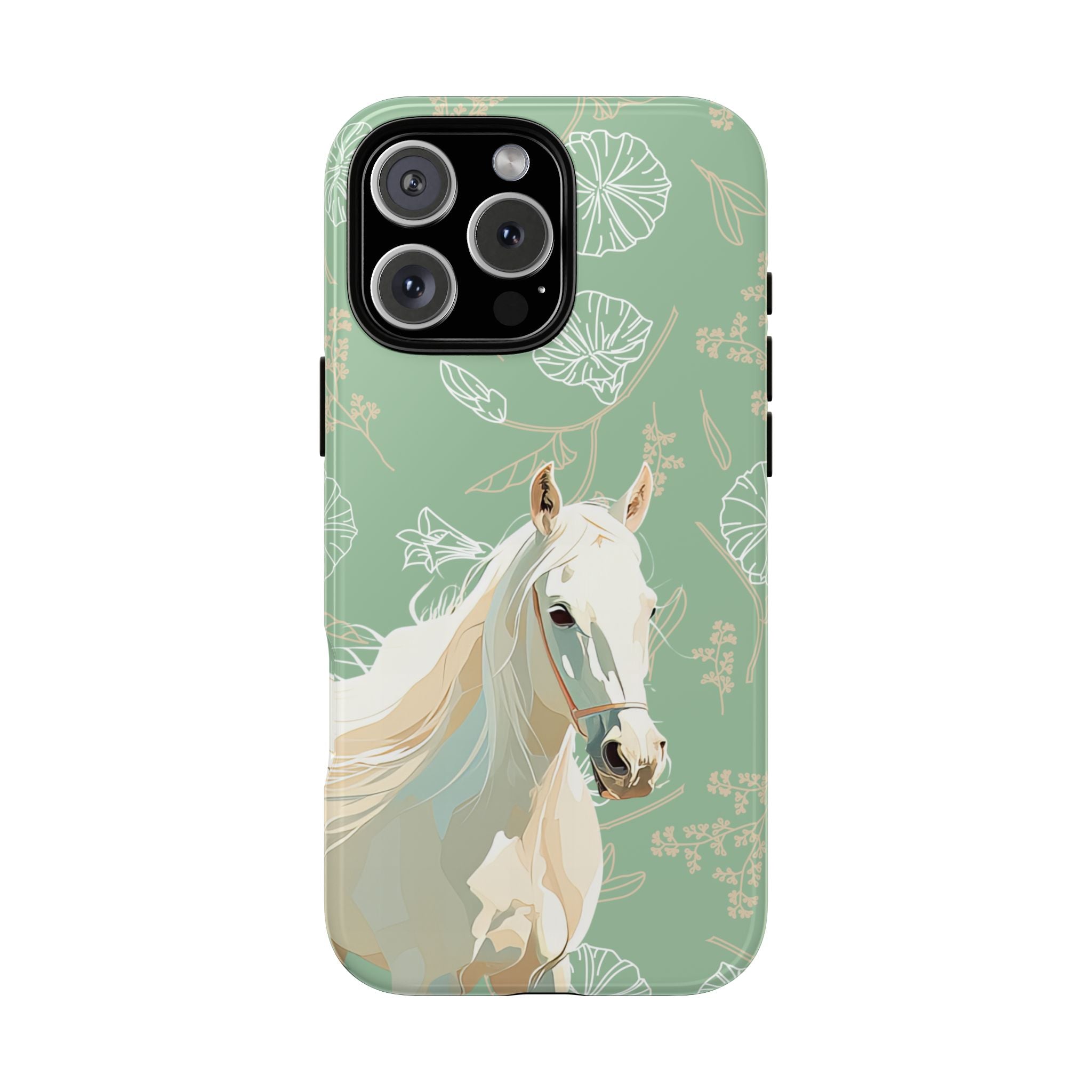 Pastel Green Horse Design Phone Case