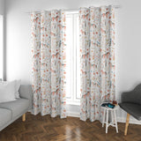 Floral Horses Blackout Curtains (White)