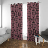 DRing Horse Bit Design Curtains (Maroon)