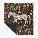 Horse Themed, breathable and light weight blanket with shams quilted on both sides. Horse & animal Lover Gift