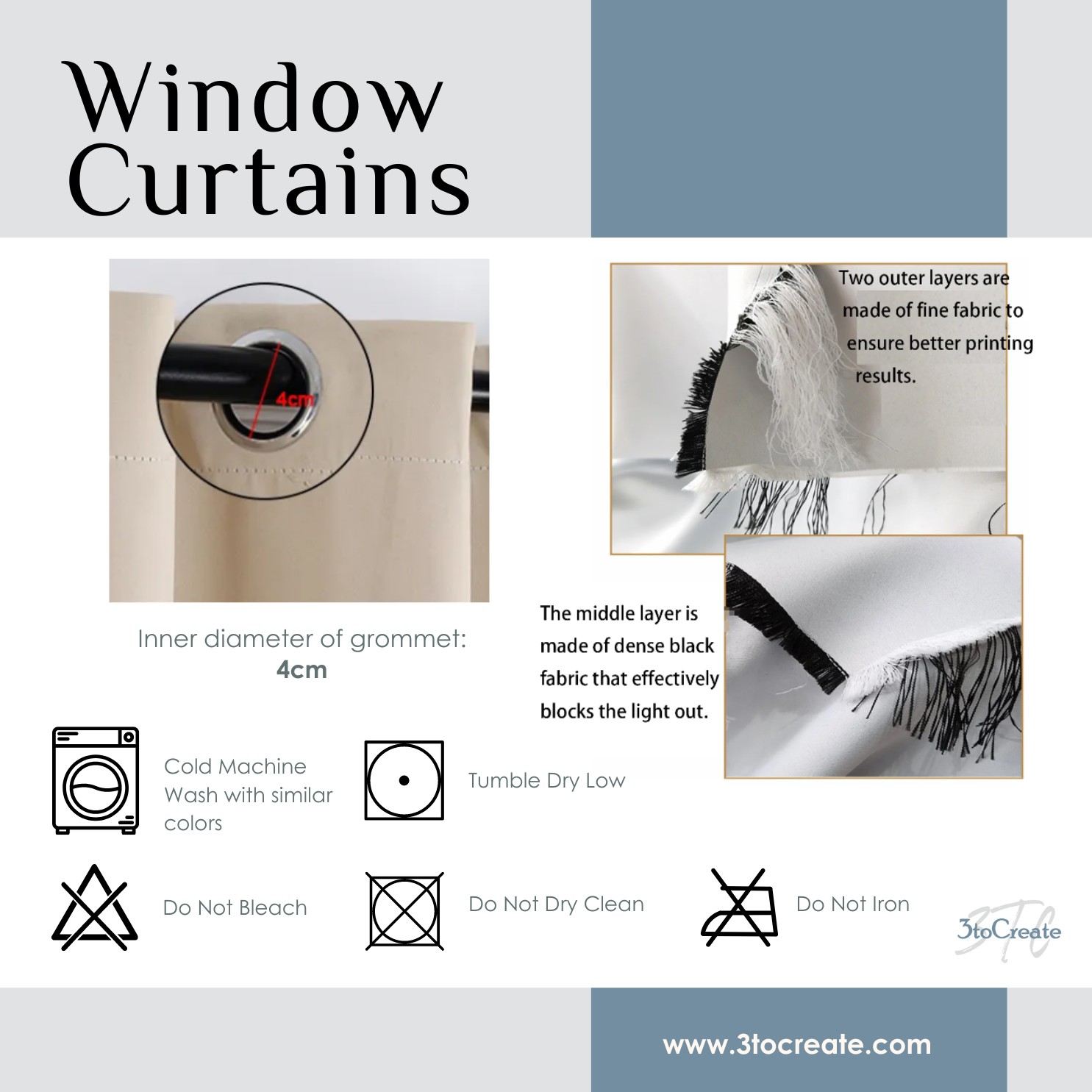 Horse Bits Pattern Curtains  (Black)