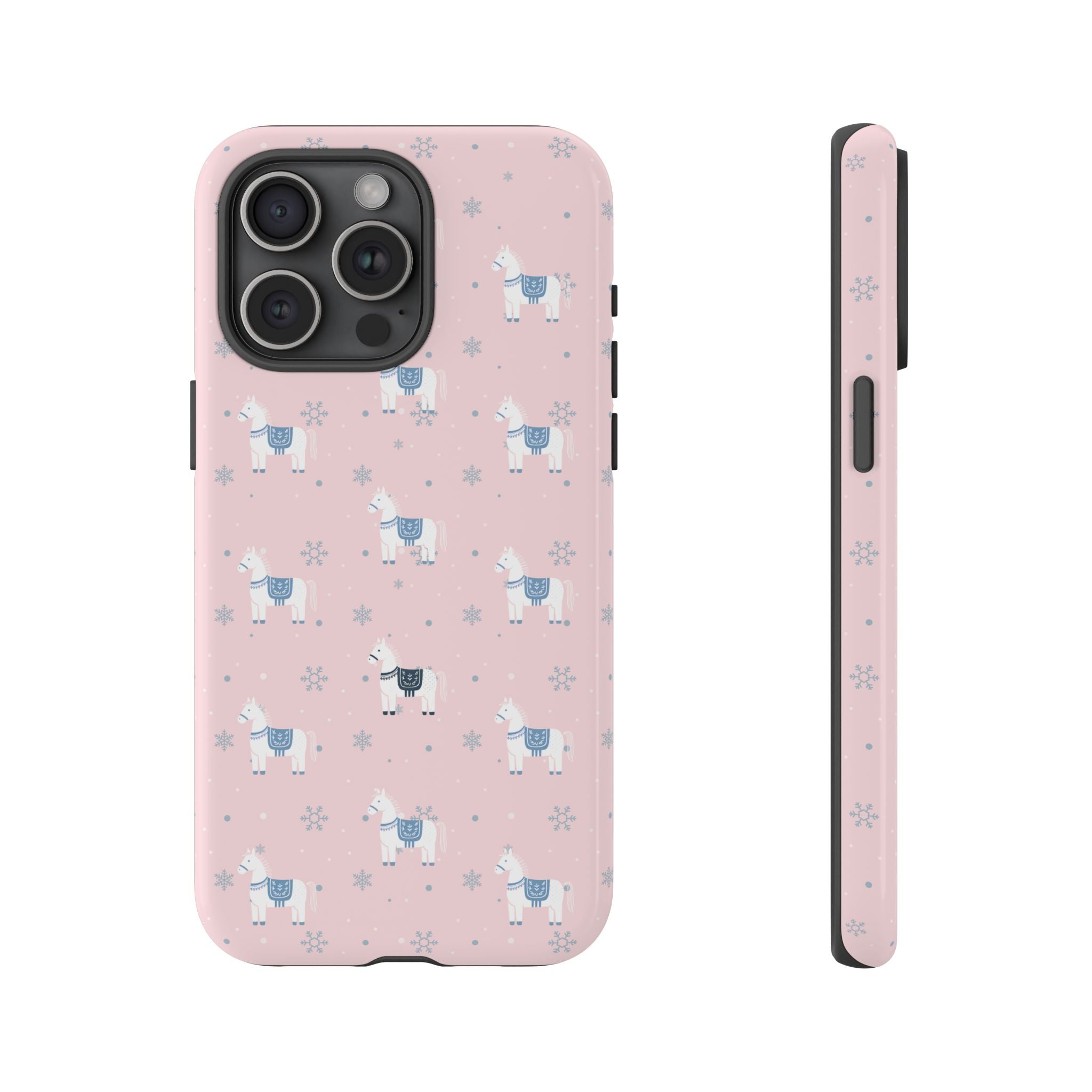 Horse Design Phone Case (Light Pink)