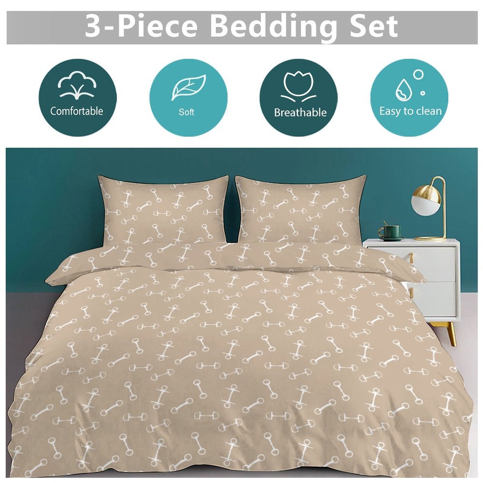 6 colors - Horse Bits Bedding Set