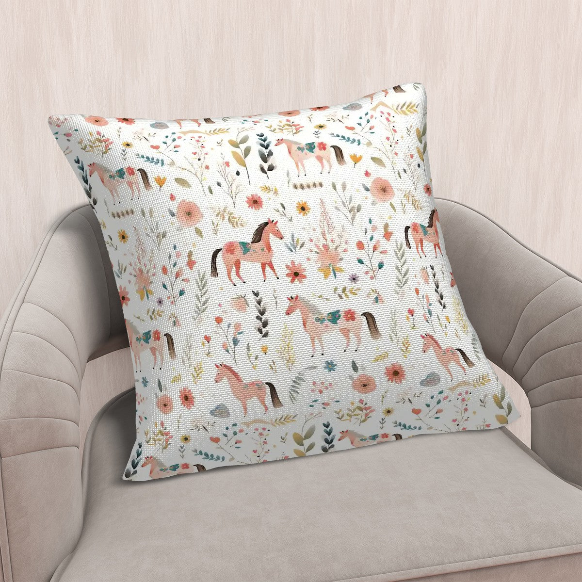 Meadow Hooves Throw Pillow Covers