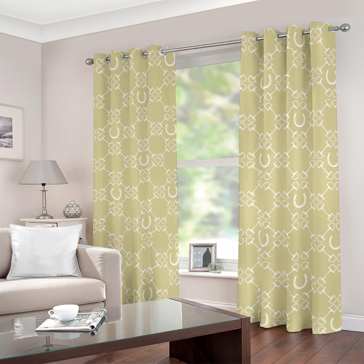 Pattern Window Curtain - Yellow Iris