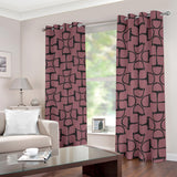DRing Horse Bit Design Curtains (Maroon)