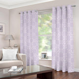 Horse Bit Design Blackout Curtains (Purple)