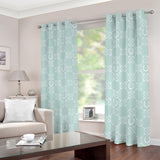 Horse Theme Window Curtains - Mint