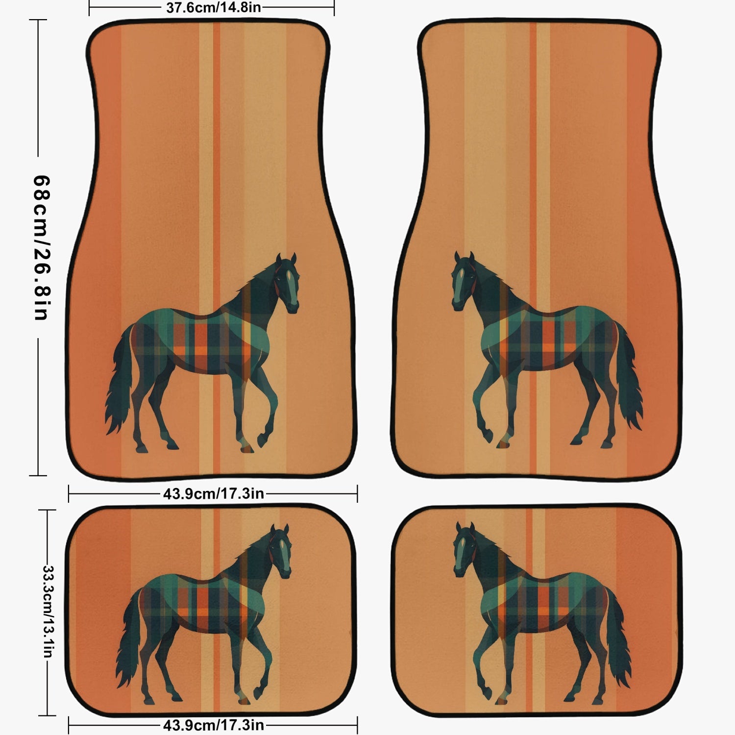 Car Floor Mat - Warm Orange