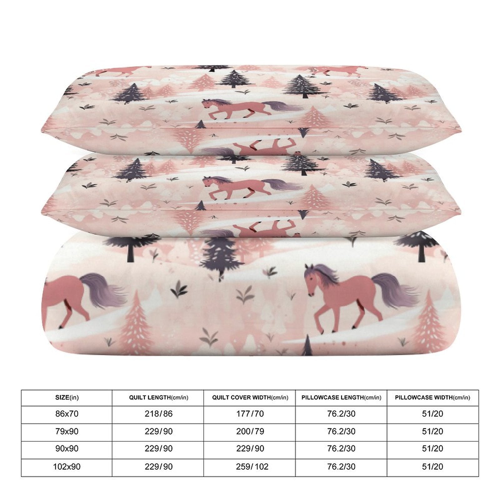 Pink Field - 3 Pcs Duvet Set