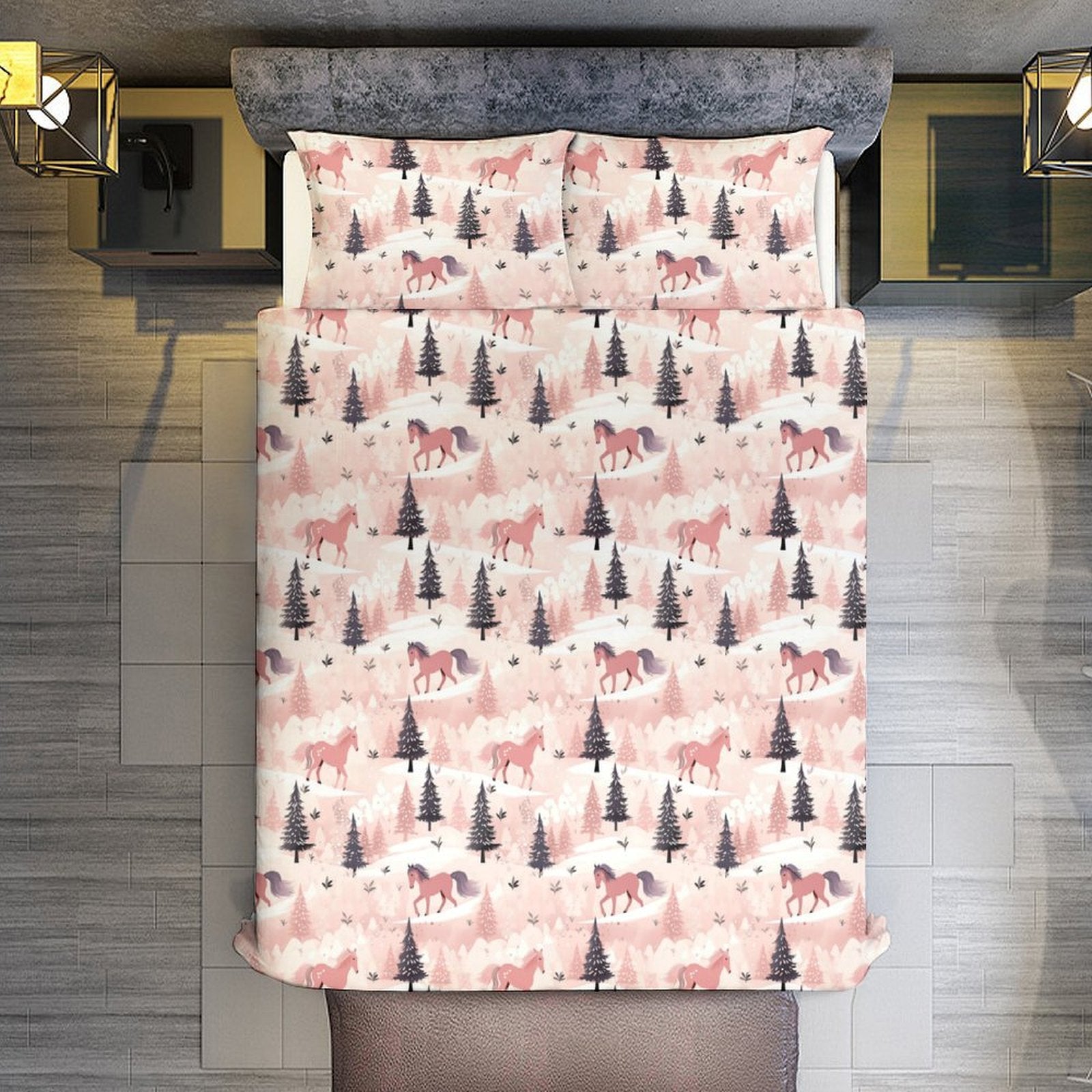 Pink Field - 3 Pcs Duvet Set