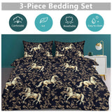 Royal March (Dark) - 3 Pcs Duvet Set