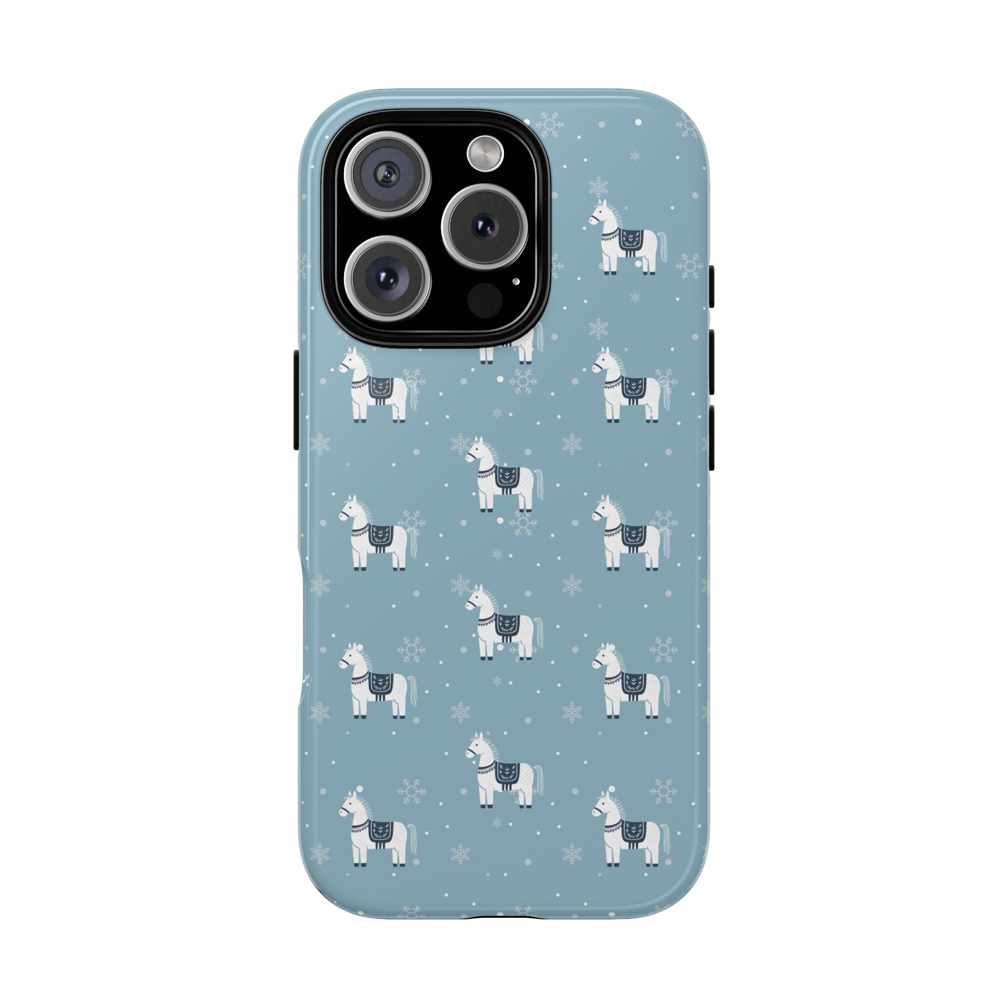 Horse Design Phone Case (Blue)