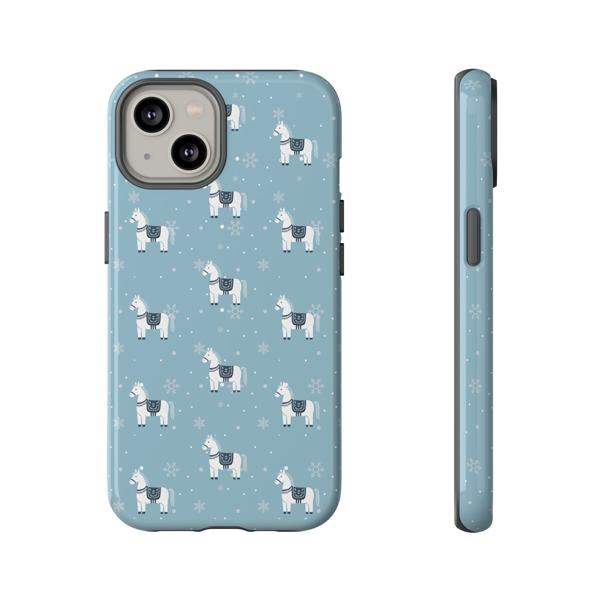 Horse Design Phone Case (Blue)