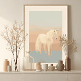 Cream Dusk - Wooden Framed Poster