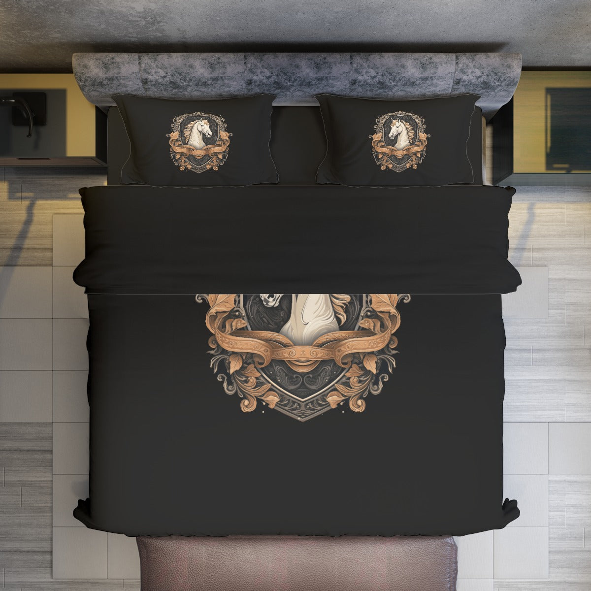 Horse Emblem - Duvet Bedding Set