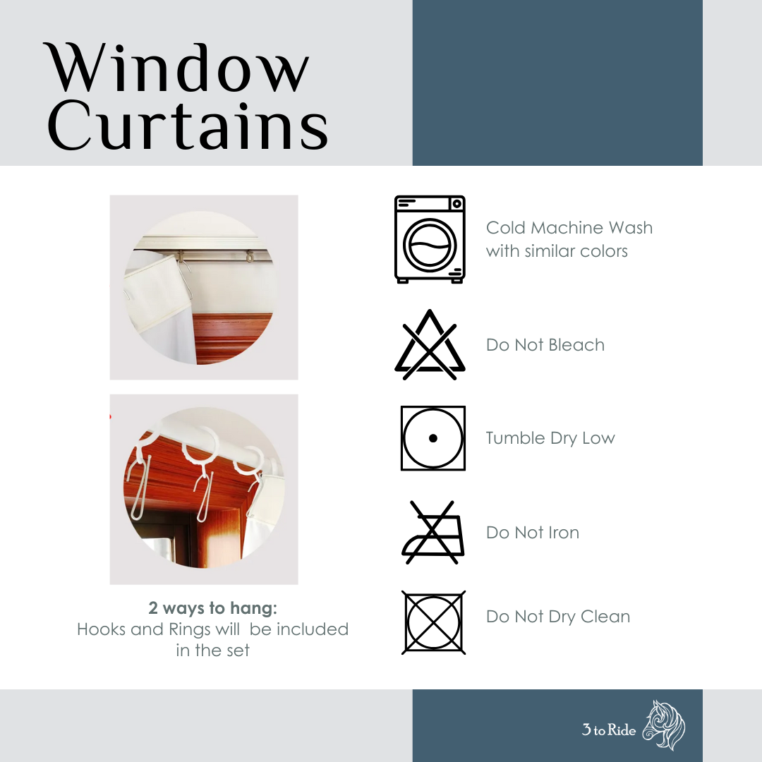 Horse Bit Design Blackout Curtains (Green)
