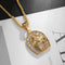 Golden Sparkling Horshoe Pendant