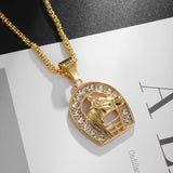 Golden Sparkling Horshoe Pendant