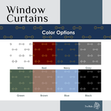 Horse Bits Pattern Curtains  (Black)