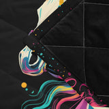 Horse Themed, breathable and light weight blanket with shams quilted on both sides. Horse & animal Lover Gift