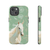 Pastel Green Horse Design Phone Case