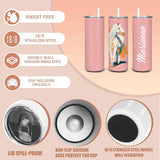 Personalized Boho Pink Stainless Steel Tumbler