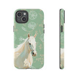 Pastel Green Horse Design Phone Case