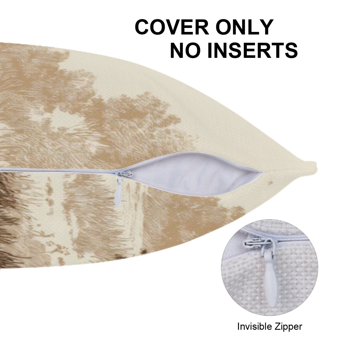 Hunting Chase Linen Throw Pillow Covers