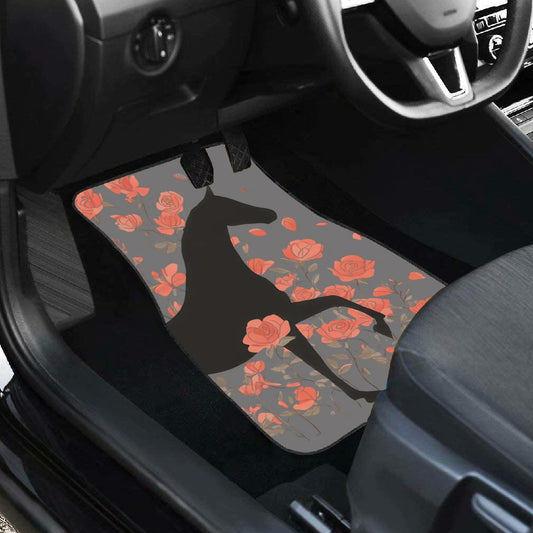 Rosy Love Front Car Floor Mats (Grey)