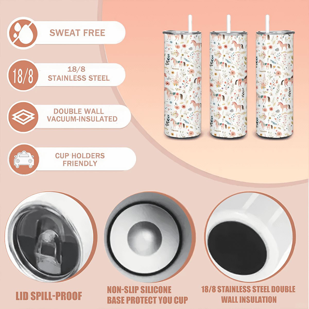 Meadow Hooves Stainless Steel Tumbler